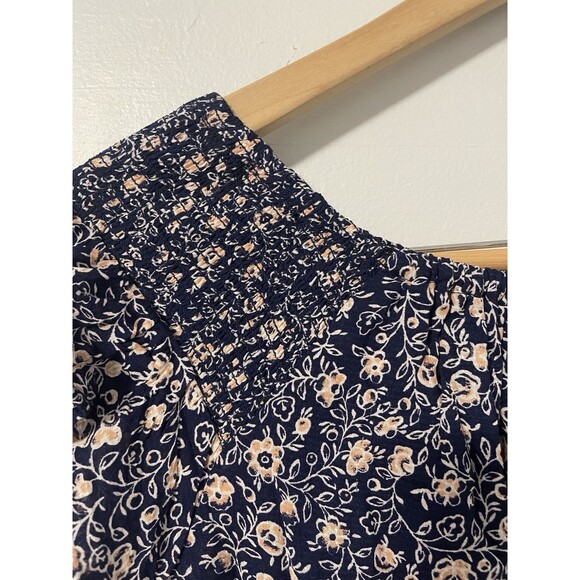 Universal Thread Navy Blue Pink Floral Flutter Sleeve Tiered Maxi Dress Boho XXL - Picture 8 of 11